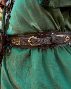 Cinturón de cuero ancho "Drakkar"