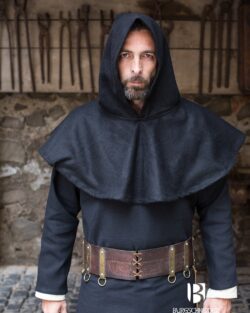 Wool Cowl Cucullus Black