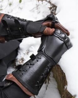 Guantelete de cuero - Negro - Mano Izquierda