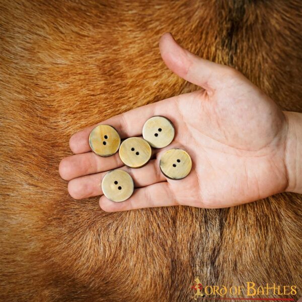 Botones de hueso redondos