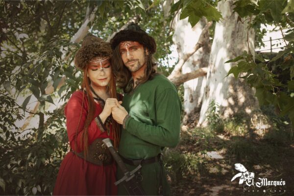 Sombrero vikingo de cuero  Marrón - Imagen 5