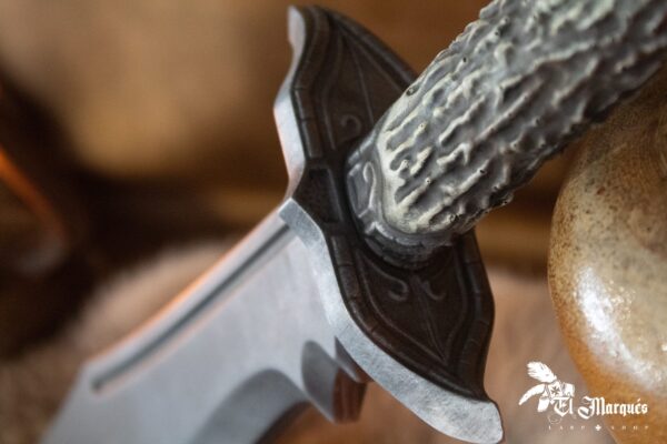 Cuchillo de caza Bowie recurvo  Hueso - Imagen 3