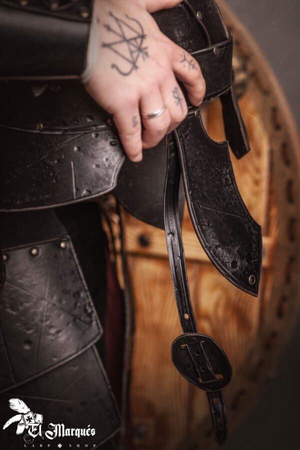Casco de cuero Spangenhelm «Baldur»  Negro - Imagen 5
