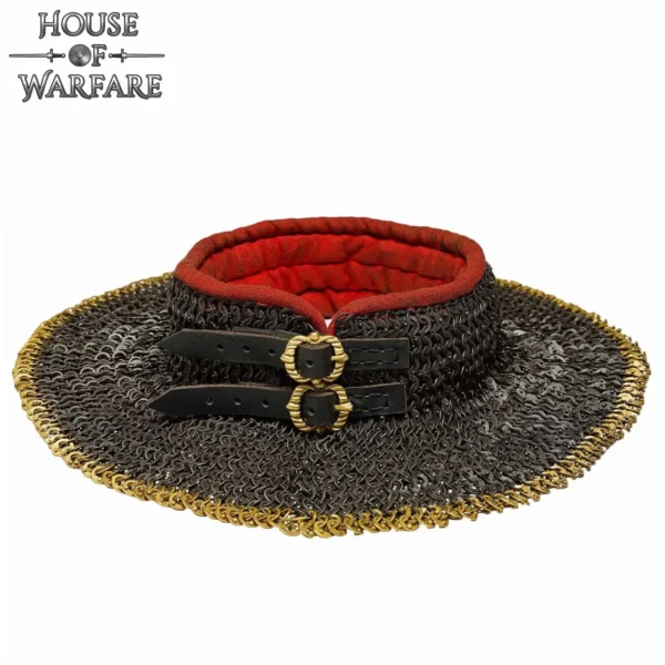 Collar de cota de malla «The Crimson Knight Gorget» remachado (6 mm)
