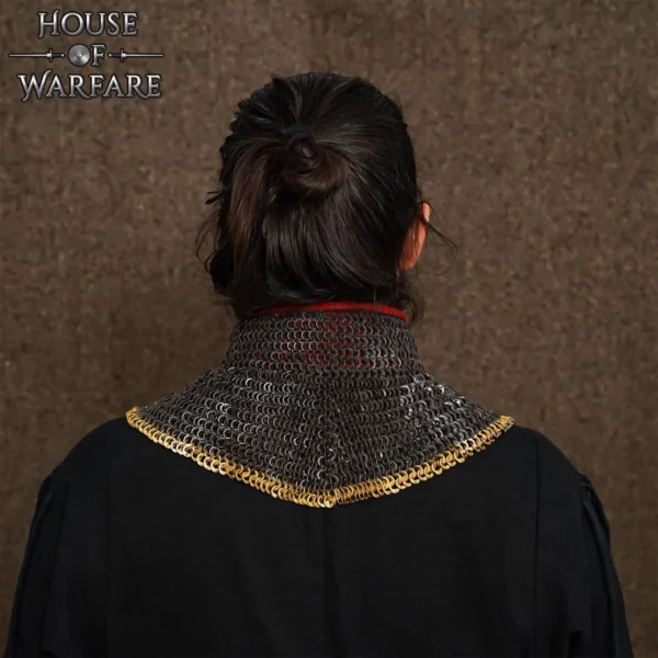 Collar de cota de malla «The Crimson Knight Gorget» remachado (6 mm) - Imagen 4