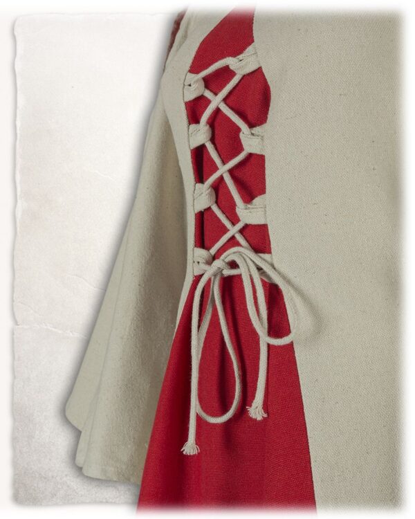 Vestido niña Kirian  Crema/Rojo - Imagen 4