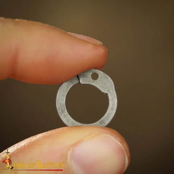 Anillas sueltas de acero dulce planas con remaches de cúpula 9mm calibre 17 - Imagen 4