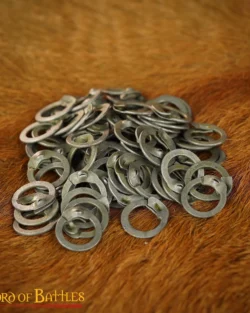 Anillas sueltas de acero dulce planas con remaches en cuña 9 mm calibre 17