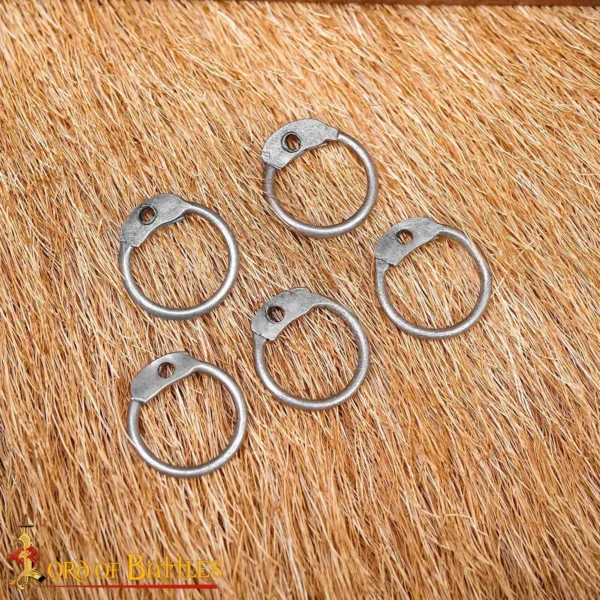 Anillas sueltas de acero dulce redondas con remaches de cúpula 9mm calibre 18 - Imagen 2