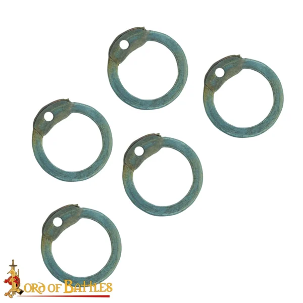 Anillas sueltas de titanio planas con remaches en forma de cúpula 9mm calibre 17 - Imagen 2