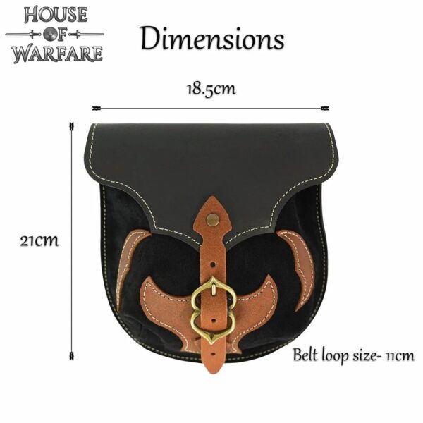 Bolsa de piel Bárbaro negro - Imagen 2