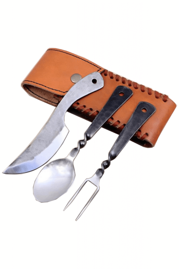 Set Cubertería con Estuche Cuero