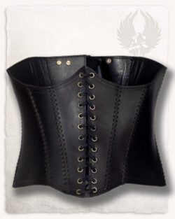 Corsé de Cuero Dunja - Negro