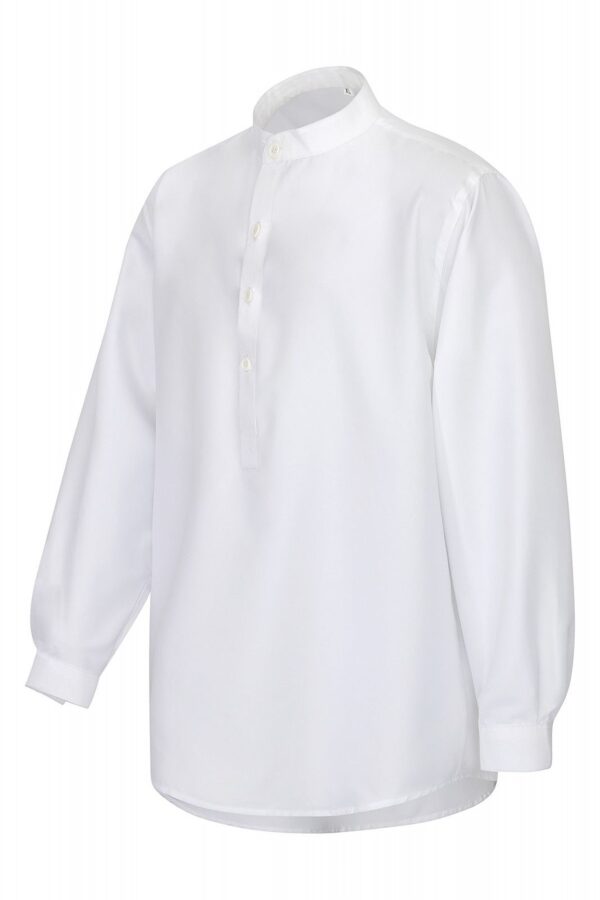 Camisa Buster estilo trabajador 1920  Blanco - Imagen 2