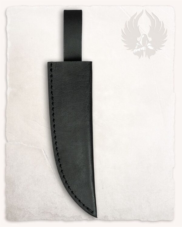 Funda de cuero negro para cuchillo Ram