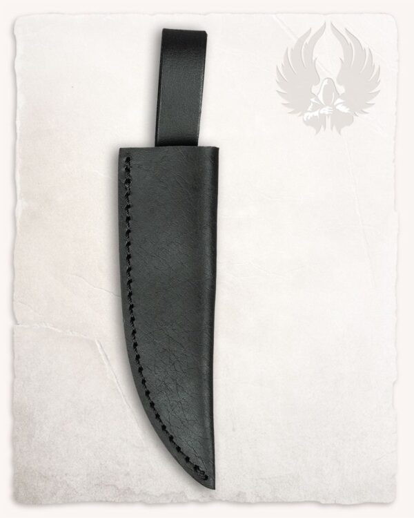 Funda de cuero negro para cuchillo Serena