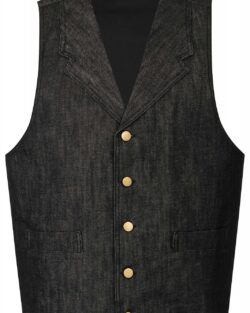 Chaleco Harold estilo trabajador 1920  Negro