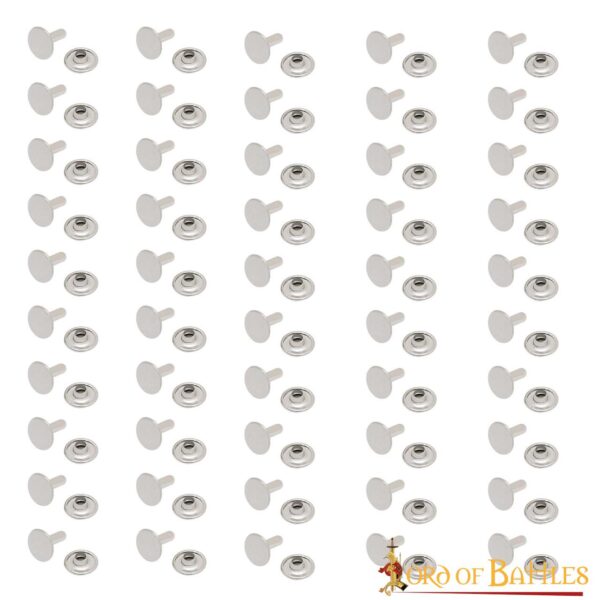 Juego de 50 botones Tich de acero  10mm - Imagen 2