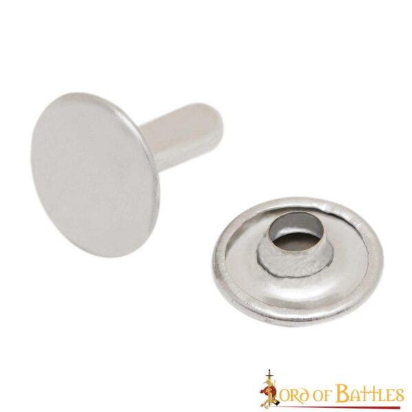 Juego de 50 botones Tich de acero  10mm