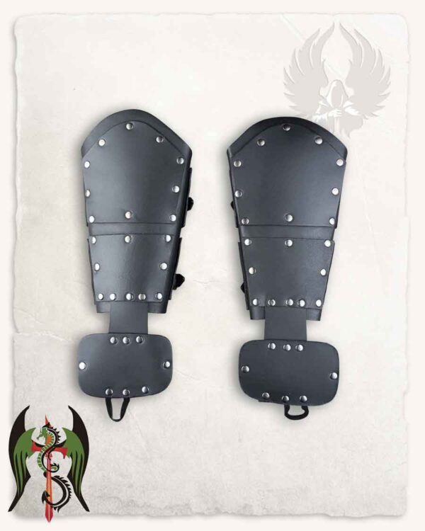 Brazales de cuero Quintus  Negro