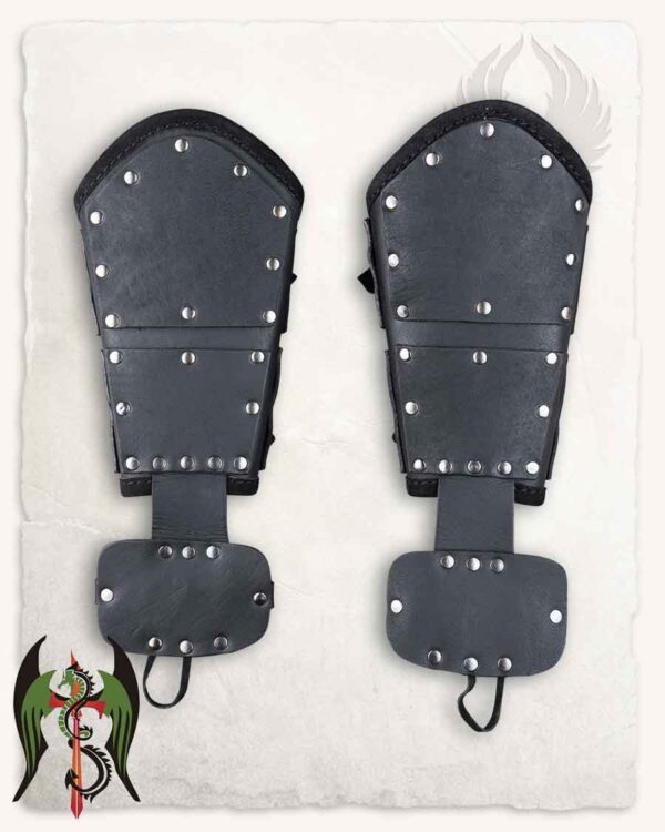 Brazales de cuero y serraje Quintus  Negro