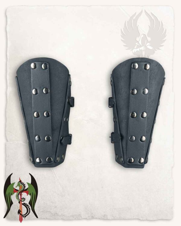 Brazales de cuero Erend  Negro