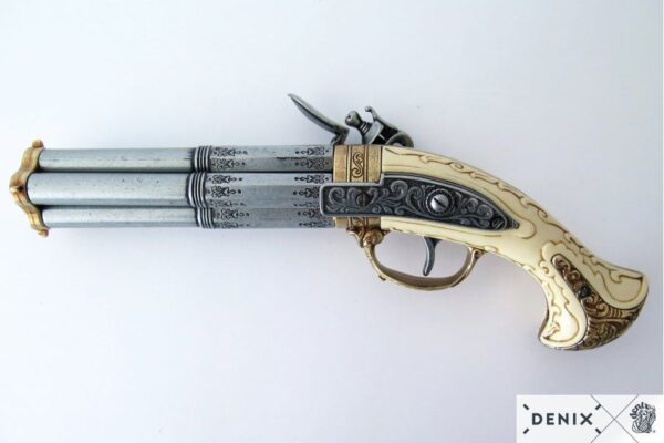 Pistola de 4 cañones Turner  Plata - Imagen 2