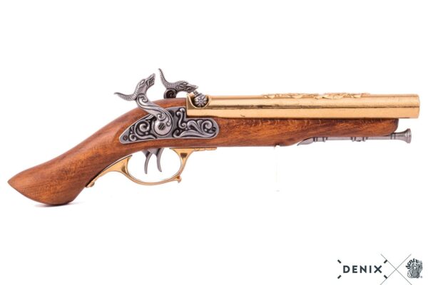 Pistola de dos cañones pirata, S.XVIII  Dorado - Imagen 3