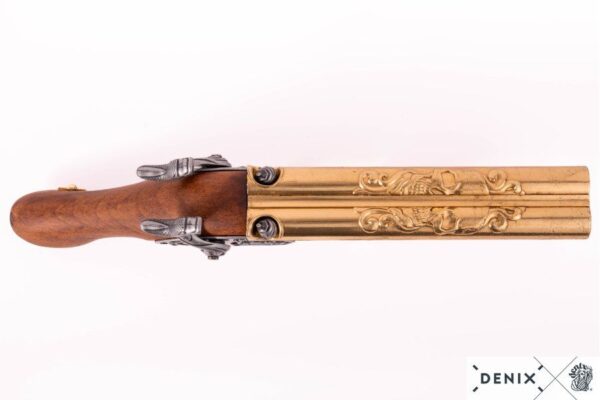 Pistola de dos cañones pirata, S.XVIII  Dorado - Imagen 4