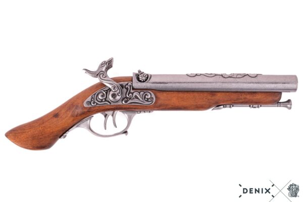Pistola de dos cañones pirata, S.XVIII  Plata - Imagen 2