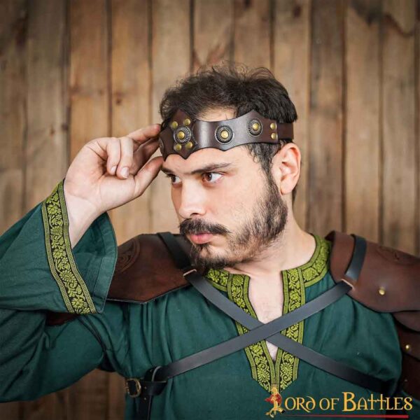 Tiara de cuero auténtico Fantasía Principesca