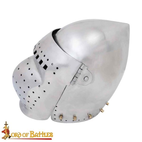 Casco bascinet de visera completa del siglo XIV Calibre 14 - Imagen 2