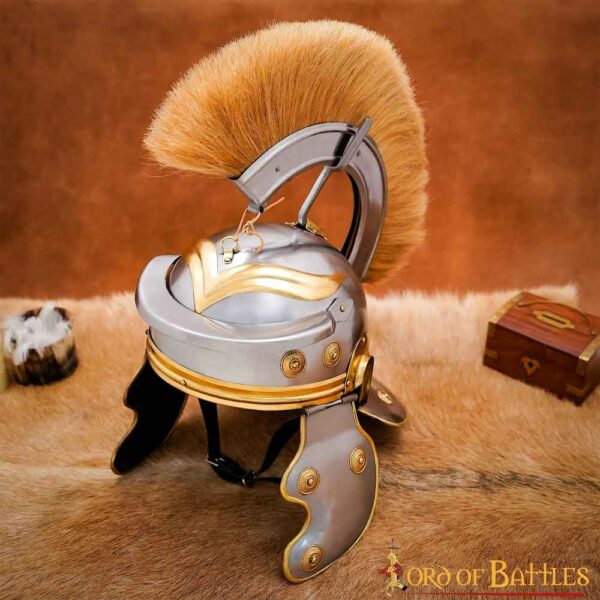 Casco Centurión Romano Penacho Amarillo