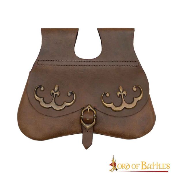 Bolso de cinturón «Flor de Lis s. XV»  Marrón