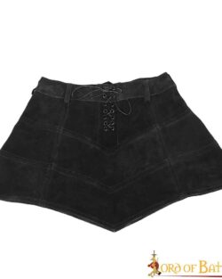 Falda Gótica de Piel Fantasía - Negro