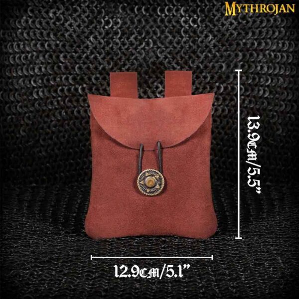 Bolso de ante Mythrojan  Pequeño  Marrón - Imagen 4