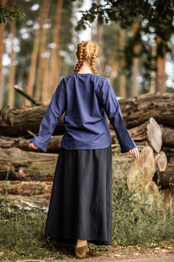 Blusa medieval «Tilda»  Azul - Imagen 4