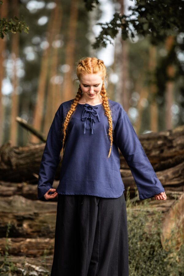 Blusa medieval «Tilda»  Azul