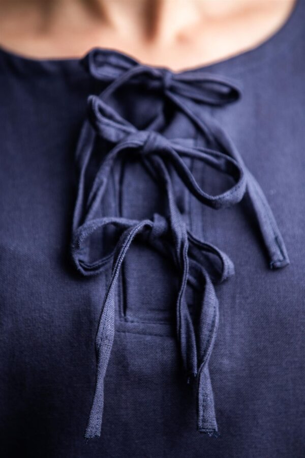 Blusa medieval «Tilda»  Azul - Imagen 5