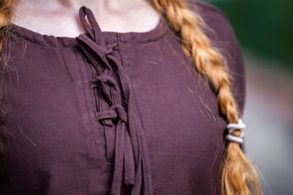 Blusa medieval «Tilda»  Marrón - Imagen 6