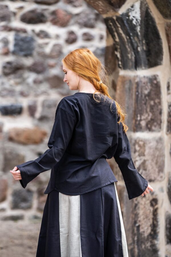 Blusa medieval «Tilda»  Negro - Imagen 2