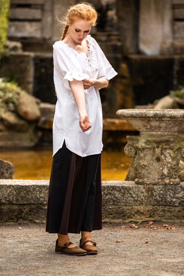Blusa medieval de manga corta «Verena»  Blanco - Imagen 2