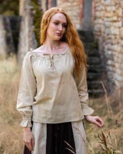 Blusa medieval «Edith»  Cáñamo