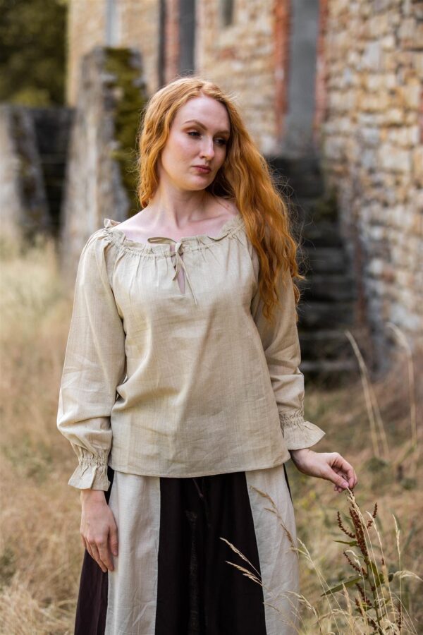 Blusa medieval «Edith»  Cáñamo