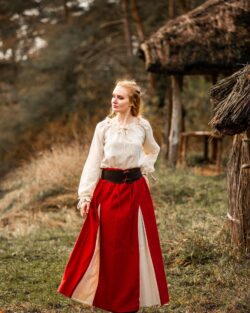Blusa medieval «Edith»  Natural