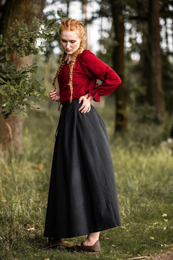 Blusa medieval «Edith»  Rojo - Imagen 5