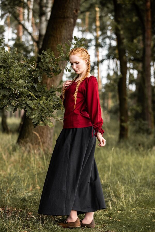 Blusa medieval «Edith»  Rojo