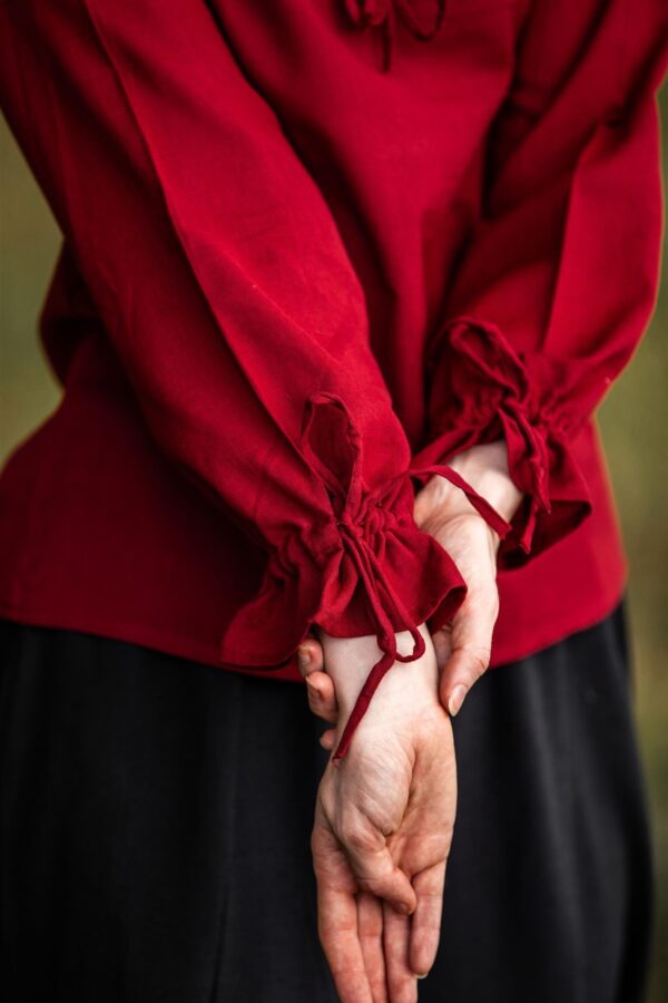 Blusa medieval «Edith»  Rojo - Imagen 2