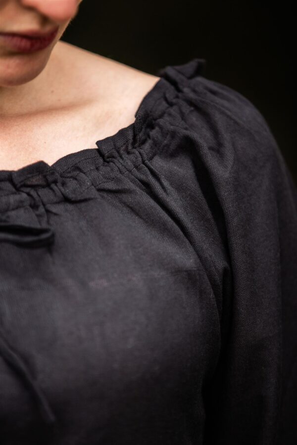 Blusa medieval «Edith»  Negro - Imagen 3