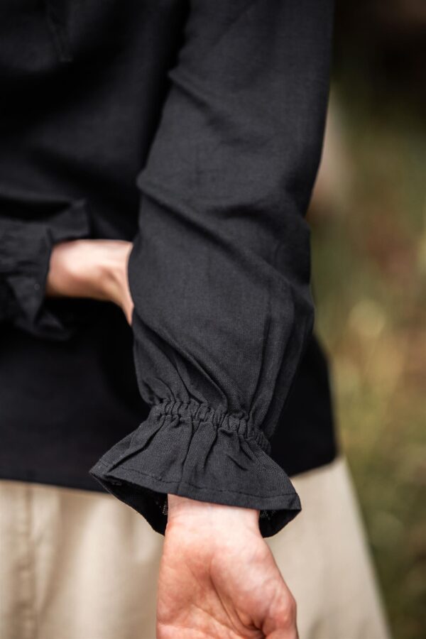 Blusa medieval «Edith»  Negro - Imagen 4